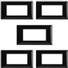 CILIA 4 Moduli Placca Compatibile Con VIMAR PLANA, Placche In Plastica di Alta Qualità Supporto 504 Vari 11 Colori (Nero Lucido, 4 Moduli-5 Pezzi)