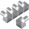 Dalsys 5x Profilo quarto di cerchio interno 10mm acciaio inox spazzolato | Angolo interno per profili per piastrelle, transizione per piastrelle a muro e pavimento, finitura angolare bagno e cucina