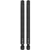 QUARKZMAN 2Pz Punte Cacciavite Piatta Esagonale H6.0 (6mm) con Punta Magnetiche Gambo Esagonale 1/4 Lunga 100mm (4) Inserti per Avvitatore Metrico Acciaio S2 Chiave Bussola, Nero