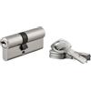 THIRARD Cilindro Traffico 6, doppio ingresso 30 x 40 mm, nichel, 5 chiavi | Profilo europeo, 30 x 40 mm, finitura nichelata, 5 chiavi reversibili, alta sicurezza, facile montaggio, uso porta esterna