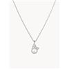Diamanta Collana in argento con ciondolo in oro bianco e perla Phenix - Argento