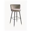 Eichholtz Sedia da bar girevole in velluto Grenada - Beige, Nero