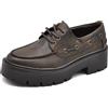 IF Fashion Scarpe Mocassini Stringati da Donna con Lacci Platform Piatta Forma G692