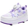 ENEN Scarpe con Rotelle Bambina, Sportive Scarpe da Skateboard, 4 Ruote Skateboard Sneakers Outdoor Multisport Scarpe da Ginnastica da Pattini per Ragazze e Ragazzi