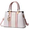 FOLOVEYA Borsa a Mano Donna Eleganti Borsa a Tracolla Impermeabile Regolabile Borse a Spalla con Pendenteper Shopping Viaggio Partito PU Pelle Rosa