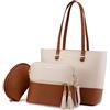 LOVEVOOK Borsa Donna Borse a Mano Donna Borse a tracolla Borse Tote elegante Pelle sintetica Borsa 3 o 4 pezzi Set