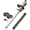 A.M.C. Tagliasiepi a Batteria Professionale, Lunghezza Lama 51 cm, Tosasiepi, Taglia Siepi, Giardino Arbusti Siepi, con 2 Batterie da 4.0 Ah, Bassa Rumorosità 94dB, Peso 3.24 kg