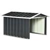 Outsunny Tettoia per tosaerba con tetto a falde 87x103x66cm Grigio scuro | Tettoia in acciaio zincato, garage per tosaerba, carport per robot tosaerba