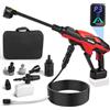 YWNYT Idropulitrice senza fili compatibile con batteria Milwaukee M18 da 18 V, pompa dell'acqua a 3 pistoni aggiornata, idropulitrice portatile senza spazzole 990 PSI con ugello 6 in 1
