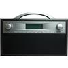 Elta DAB 7000 nera - Radio DAB+ con struttura in legno, orologio e funzione musicale