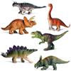 Merkloos Set di mini figure di dinosauri - 6 pezzi - Modelli realistici di animali - Mini modello di dinosauro - A01