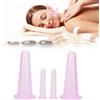 Rakiuty Set Coppettazione Viso Silicone,Coppette Massaggio Viso,Coppettazione Viso Silicone,Coppetta Anticellulite,Coppette Viso,Coppettazione Massaggio,Coppettes Silicones Massaggio,4 Pezzi (Viola)
