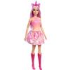 Barbie - Bambola unicorno con capelli rosa