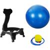 Generic Sedia da yoga con schienale, palla da yoga da 55 cm, migliora la postura | Sedia ergonomica con palla for esercizi, capacità di peso di 250 kg, for allenamenti di yoga e pilates