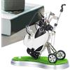 zwxqe Borsa da golf, portapenne, mini borsa da golf con trolley | 3 mazze da golf e penne, souvenir unici da golf, calze natalizie per papà, marito, adulti e uomini