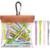 Siynwmz Borsa Pochette Porta Tee Da Golf Contenitore Autochiudente Trasparente per | Borse Porta Tee Per Principianti Golfisti Giocatori Amatori Mariti Padri Fidanzati Cortile Vacanza Driving Ra