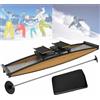 ZengHeBloom Simulatore Di Sci, Cross Trainer, Allenatore Di Snowboard, Carico Massimo 150kg, Migliora La Coordinazione, L'equilibrio E La Resistenza Con Bastoncini Da Sci E Tappetini