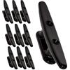 Generic Tacchetti per fune da banco - Ganci di ormeggio in nylon nero | Hardware | Chiusura per linea marina, profilo semplice mantiene i cavi disposti su banchine, sci d'acqua, gommoni e barche da diporto