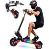 Tigoten Monopattino elettrico da 10,5 pollici, velocità massima 25 km/h, batteria 48 V 18 Ah, doppia sospensione e freni a disco doppi, pieghevole, motore da 500 W.