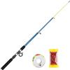 Generico Canna da Bass Kit di Attrezzatura Telescopica Mini 110 cm per Bambini | Canne da Pesca Sportiva Adatta a Fiume Lago e Acqua Salata Regalo di Compleanno per Bambini e Ragazzi Maschi