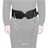zwxqe Cintura per pesi con doppio anello a D, cintura di supporto per la schiena | Cintura con pesi per bodybuilding, con catena, per trazioni da donna, uomo, casa, sport, allenamento, fitness