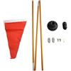 Sandyseptember Pieghevole per kayak Flag Pole 47 Lega di Alluminio Pieghevole per | Kit base di montaggio su rotaia, include distanziatori per viti, set completo fai da te, installazione stabile
