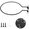luopeidian Porta Palloni Muro, Portapalloni Set da 4 in Ferro Nero con Anello da 16 cm, Supporto Pallone da Basket con Sporgenza di 21.5 cm, Porta Pallone da Calcio con Viti e Tasselli per Esposizione