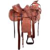 Generic Set di seghe per cavalli da equitazione, in pelle western, di alta qualità, da 25,4 cm, 27,9 cm, 30,5 cm, 33 cm, 35,6 cm, 38,1 cm, 40,6 cm, 43,2 cm, 45,7 cm, colore marrone, ME-WLS-134