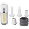 Caswynlife Pompa di aria portatile a LED 430L veloce gonfia sgonfia | Flusso d'aria 430L/min, per gonfiaggio rapido, modalità di sgonfiaggio, ricaricabile per batteria, adattatore CA compatibile