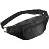 shaojian Marsupio a tracolla per donna, uomo, donna, tessuto Oxford, impermeabile, con tasche nascoste con cerniera, cinturino regolabile per sport, corsa, escursionismo, jogging, viaggi, Nero , 34 x 13cm