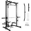 RitFit Smith Machine Power Rack - Stazione elettrica multifunzione con cavo cavo, mine e bilanciere, capacità di carico 450 kg
