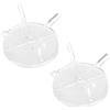 Zerodeko Supporto Acrilico per Palline da Baseball, 2 Set per Casa | Espositore da Tavolo Compatto, Non Si Deforma Facilmente, Bordi Lisci Lucidati, per Palline da Golf e Mazze