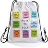 Generic Sacche Sportive Note To Self Zaino Sportiva Best Friends 36x42cm | Borsa con coulisse Impermeabile Drawstring Bag per yoga Regalo Festa