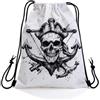 Generic Sport String Zaino Pirate Skull Sacca Zaino Sportiva yoga 36x42cm | Borse da Palestra Moda Zaino Sportiva per Regalo Festa quotidiano