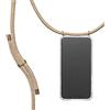 KNOK Catena per cellulare di alta qualità per Apple iPhone 17e, oro, trasparente, antiurto