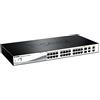 D-Link DES-1210-28P Switch Web Smart Hub di Rete e Switch, 24 Porte 10/100/1000, Nero