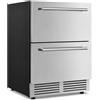 Frigo vini ventilato 145 litri - 45 bottiglie - 2 cassetti in acciaio inox AISI 304 - 59,5x62,8xH82 cm - DW 82 INOX