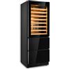 Frigo vini da incasso ventilato 425 litri - 72 bottiglie - Doppia temperatura - Porta vetro e 2 cassetti - 59,5x61xH179,2 cm