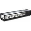 Vetrina refrigerata per sushi 62 litri - 6 vaschette GN 1/3 incluse - 152,9x40,6xH31,8 cm