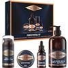 King C. Gillette King C Gillette Kit Rituale Da Uomo, Detergente, Lozione, Balsamo, Olio | Kit Rituale Perfetto da Uomo Detergente Viso e Barba, Lozione Lenitiva, Balsamo, Olio