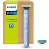 Philips OneBlade First Shave, rasoio elettrico ibrido per ragazzi, delicato sulla pelle per una prima rasatura senza sforzo, 2 lame anti-attrito (fino a 8 mesi di utilizzo), modello QP1326/30
