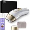 Braun Silk·Expert Pro 5 Epilatore Luce Pulsata, 1 Testina, Gel, PL5100 Oro | Epilazione Laser Peli Donna a Casa, Riduzione Permanente dei Peli con Custodia e 2in1 Sapone + Gel per Depilazione Satin Care