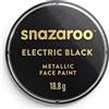 Snazaroo - Pittura Per Viso e Corpo, Trucchi da Viso per Travestimenti, per Bambini e Adulti, 18 ML, Colore Nero Elettrico