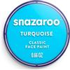 Snazaroo - Pittura Per Viso e Corpo, Trucchi da Viso per Travestimenti, per Bambini e Adulti, 18ML, Colore Turchese