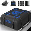 Rymopuey Box Tetto Auto 20Cu.Ft/566L, Baule Auto Tetto Inimpermeabile 1000D Blu, Baule Auto Tetto con Tappetino Antiscivolo 10 Cinghie, Box Tetto Auto e Pieghevole per Auto con/senza Portapacchi