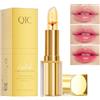 QIC Rossetto cambia colore PH, Burrocacao foglia d'oro trasparente, Cura delle labbra, burrocacao idratante, Color Changing Lipstick, Adatto alle donne mature