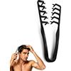 AITODOS TA AiTodos® Pettine Denti Larghi Da Uomo, Materiale ABS, 18.5x8cm, Nero | Design Ergonomico, Portatile, Ideali Per Creare Texture Voluminose E Ricci, Adatti A Tutti I Tipi Di Capelli