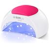 SUNUV Lampada Unghie UV LED Professionale per Gel e Semipermanente,Sensore Di Avvio Automatico,4 Timer 10s /30s/60s/90s