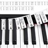 GPXIIZ Adesivi per Tastiere di Pianoforte 61-Tasti, Do-Re-Mi-Fa-Sol-La-Si | Rimovibili | Riutilizzabile | Non c'è Bisogno di Adesivi | Con Scatola | Guida alle Note del Pianoforte per Principianti