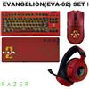Razer Set mouse / mouse pad / tastiera / cuffie Razer EVANGELION (EVA-02) dal Giappone